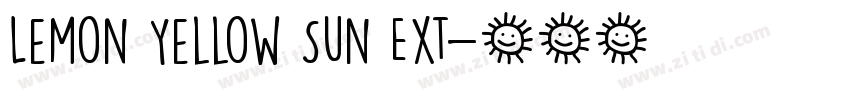 Lemon Yellow Sun Ext字体转换